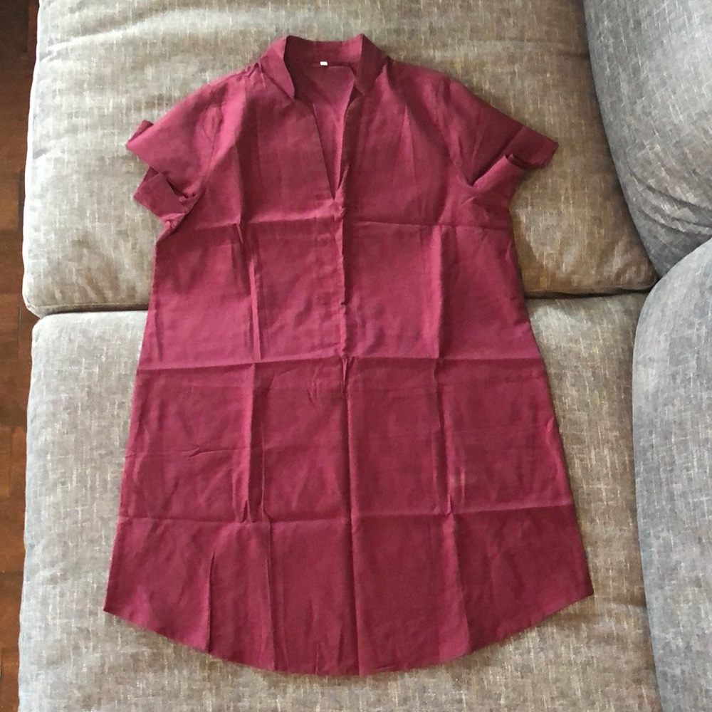 NEW V-Neck Mock Collar Dress